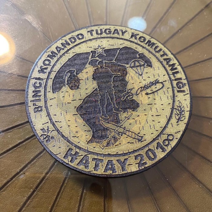 8 KOMANDO HATAY BİRLİK ARMASI ÇAP7.5