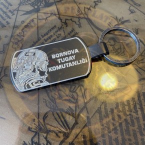 DİKDÖRTGEN KÜNYE ANAHTARLIK SD-1003