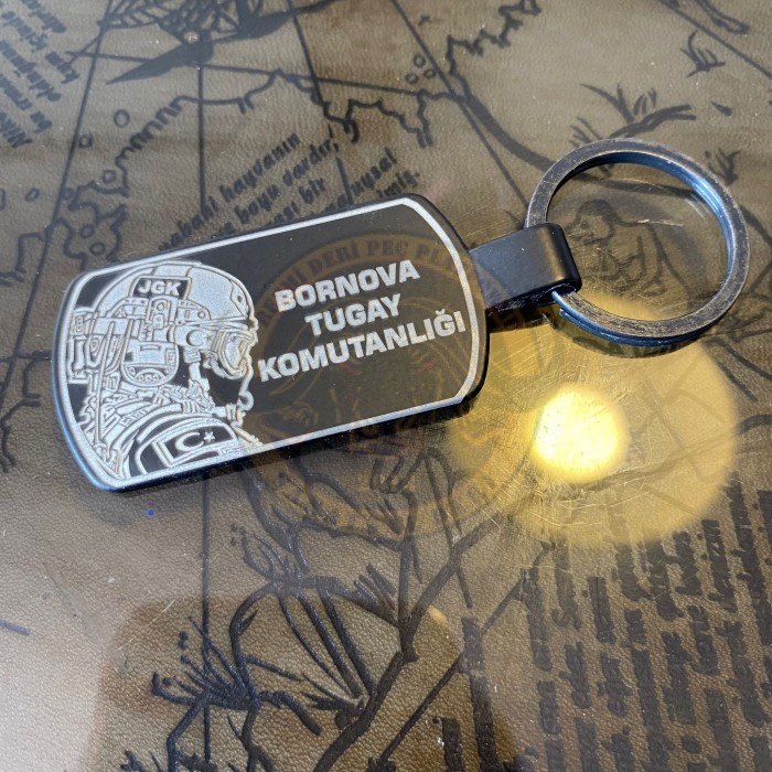 DİKDÖRTGEN KÜNYE ANAHTARLIK SD-1003